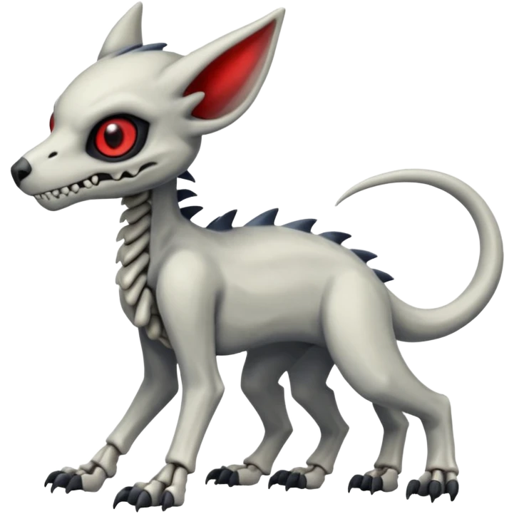 Eldritch Spooky Scary Skeletal Linoone-Absol-Trico-Hybrid (Full body) emoji