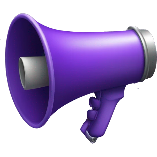 purple megaphone emoji