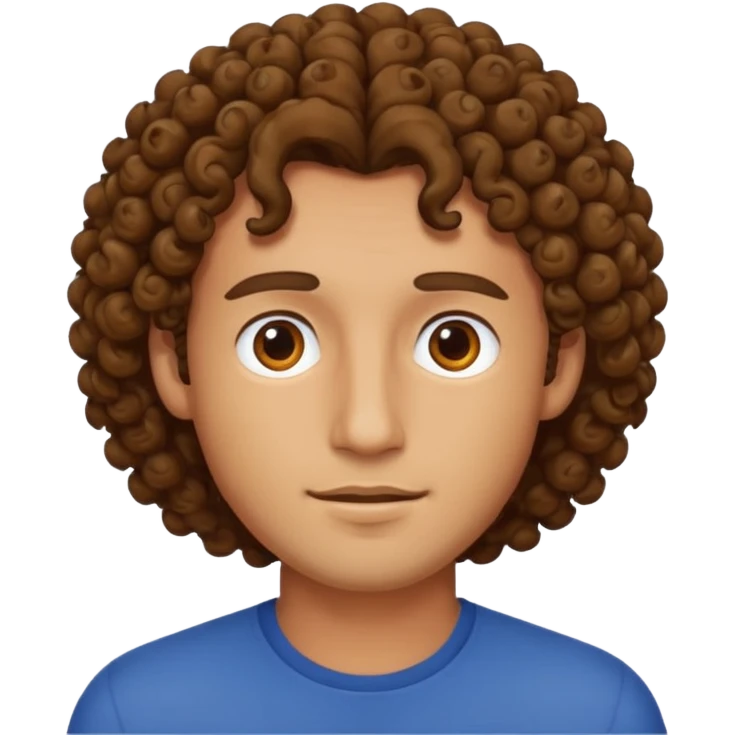 man with curly hair  emoji