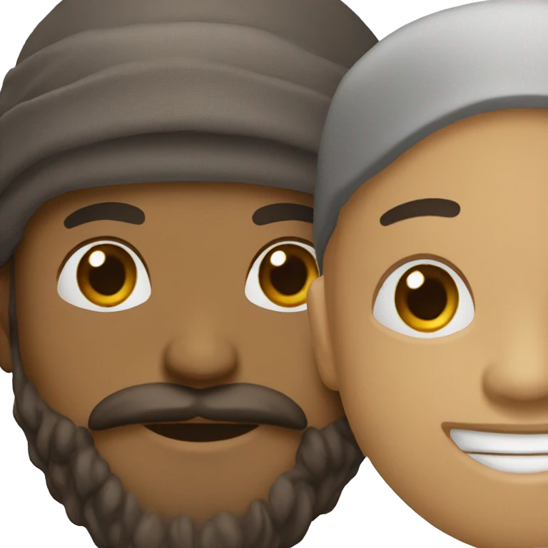 A Muslim has a beard emoji