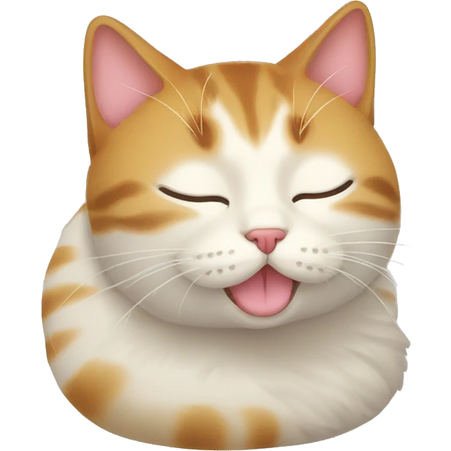 Cat asleep with tongue out emoji