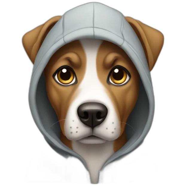 dog wearing a hoodie emoji