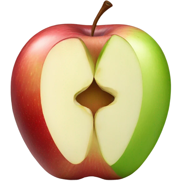Apple cut in half emoji