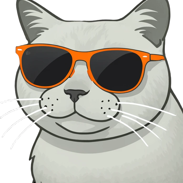 Cat with sunglasses emoji
