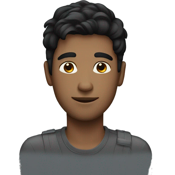 gay guy with black hair emoji