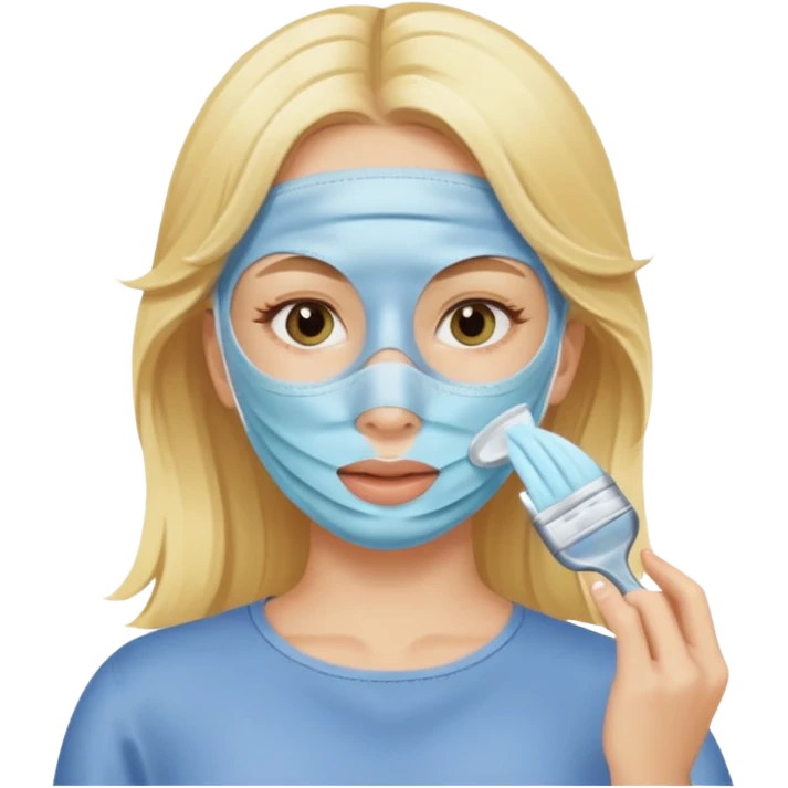 Una chica rubia haciendo skincere emoji