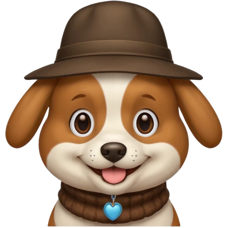 dog with a hat emoji