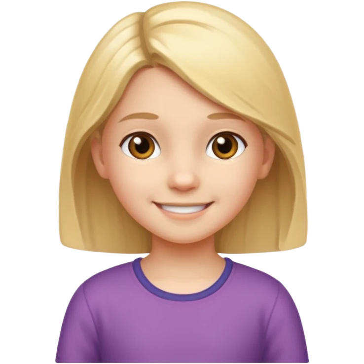 Child 8 year old girl standing  emoji