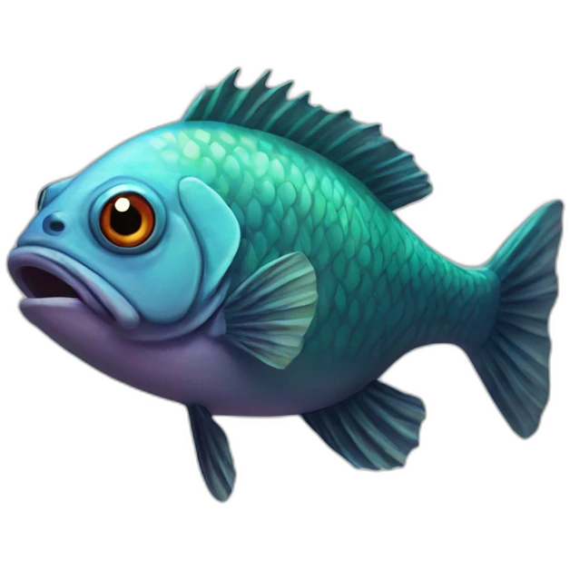 Mutated fish emoji