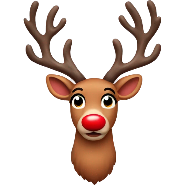 rudolph the red nose reindeer emoji
