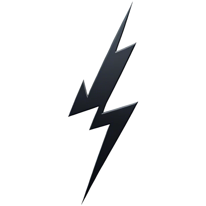 Black lightning bolt emoji