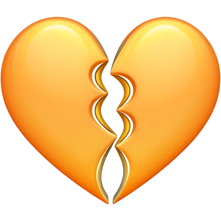 Twin hearts in pastel orange and yellow emoji