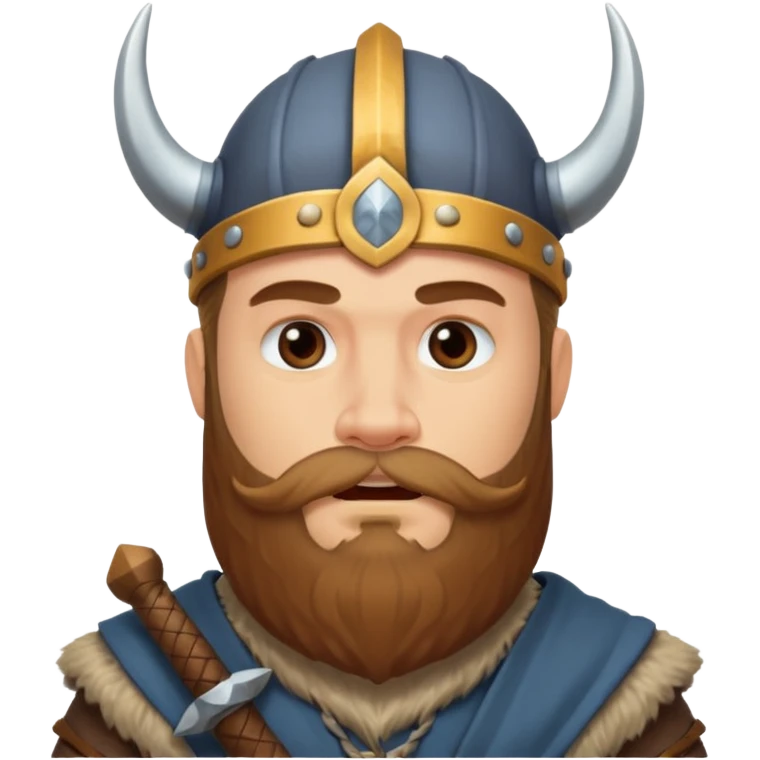 bearded Vikings with out crown emoji