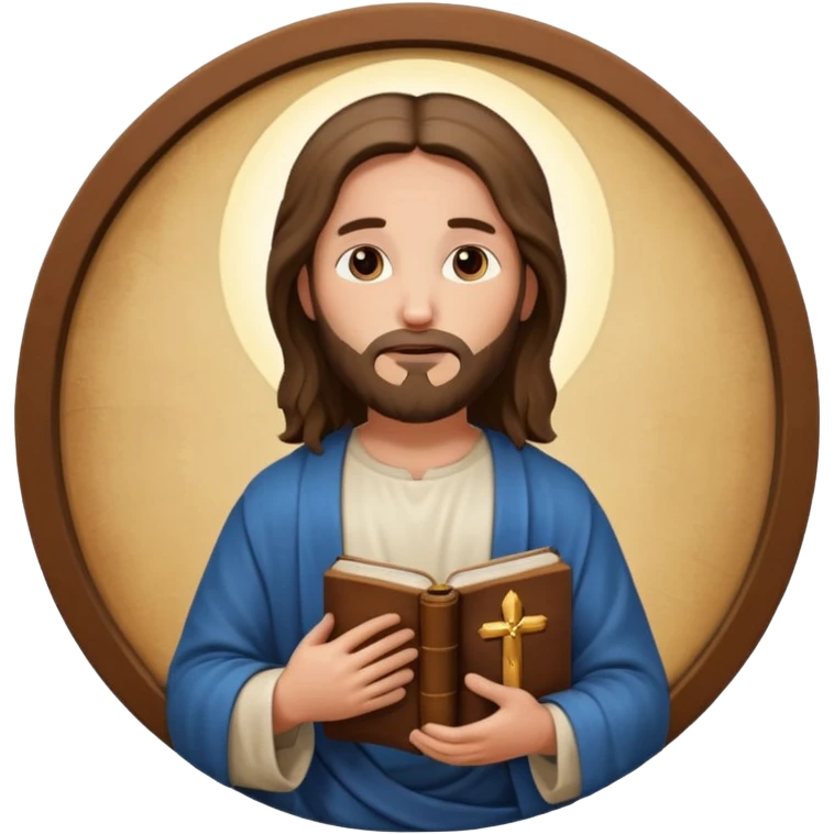 Jesus with bible circle avatar emoji