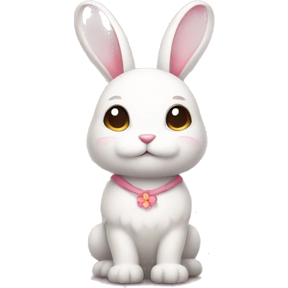 A bunny with a sakura emoji