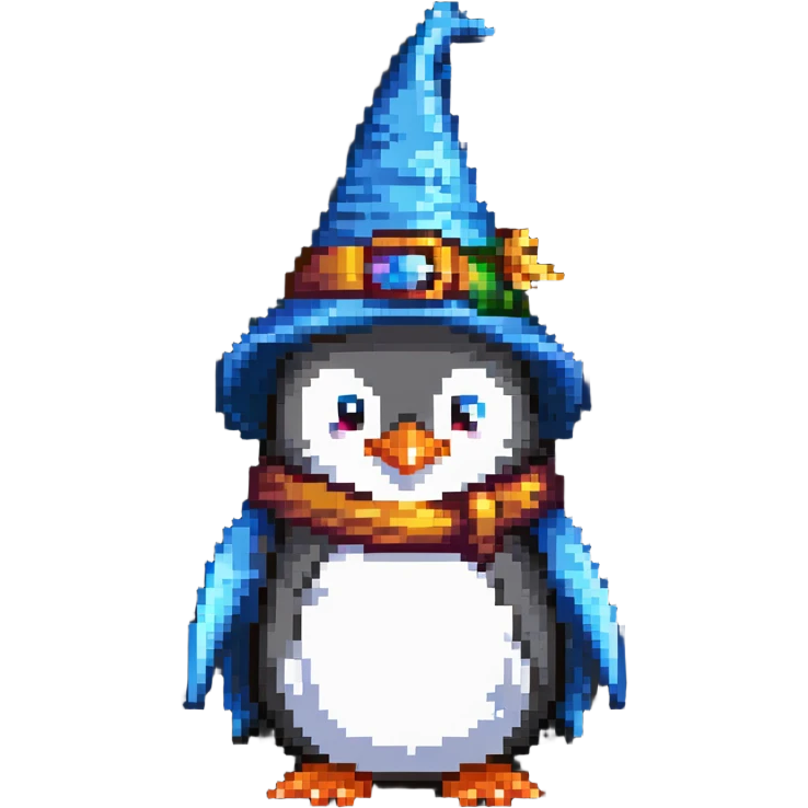Penguin Wizard emoji