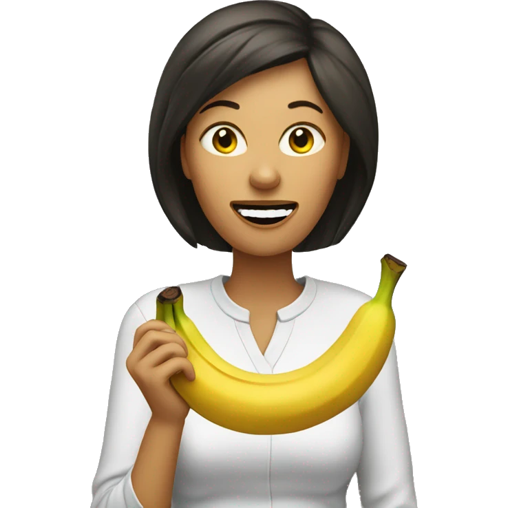 woman eating bannana emoji