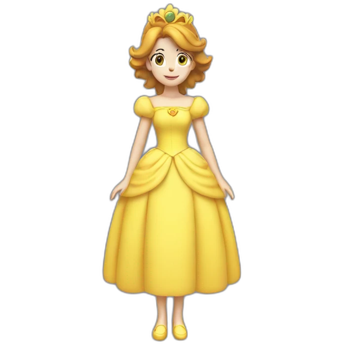 Princess daisy yelllow dress standing emoji