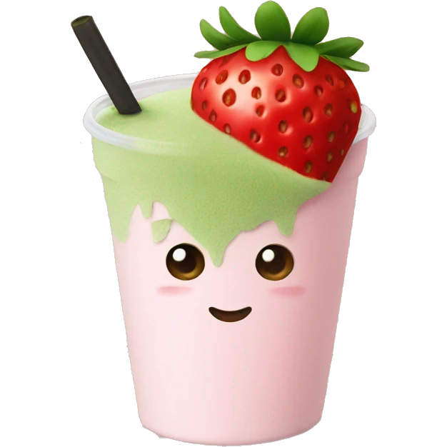 Strawberry matcha emoji