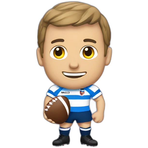 Macron With a rugby ball emoji