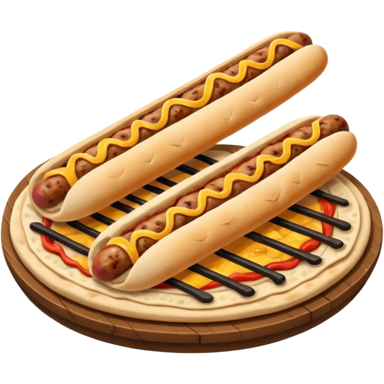 chopped sausages in flatbread emoji