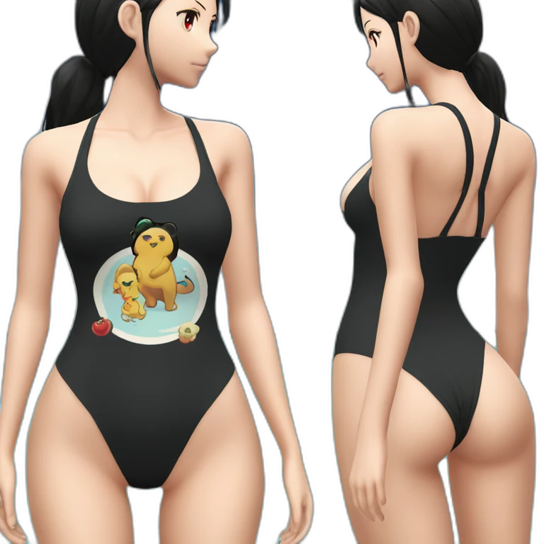 nico robin full body pawg one piece swimsuit back emoji