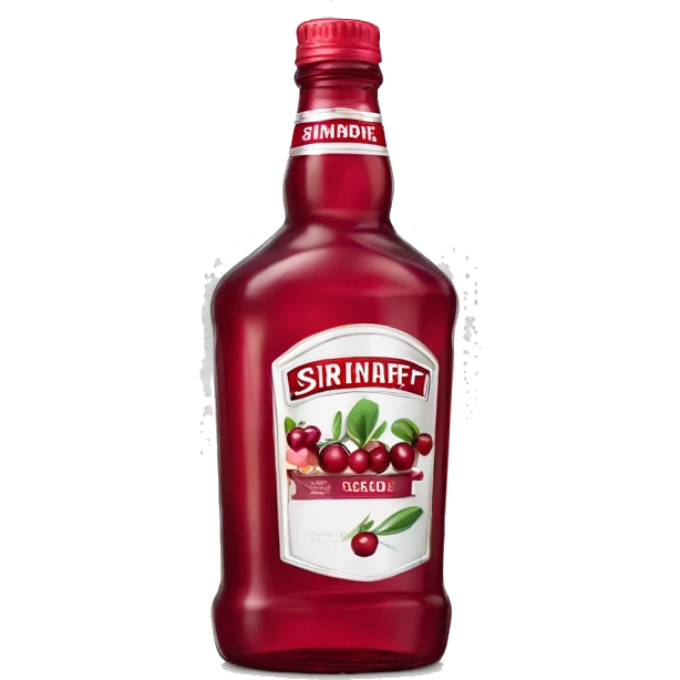 Realistic Bottle of Cranberry Smirnoff. emoji