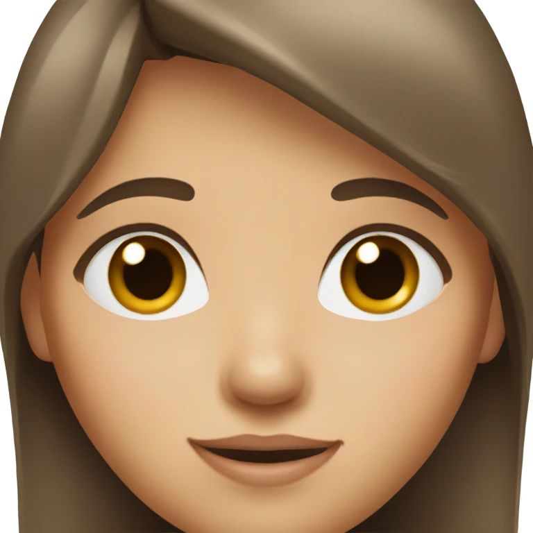girl with brown hair and dark eyes emoji