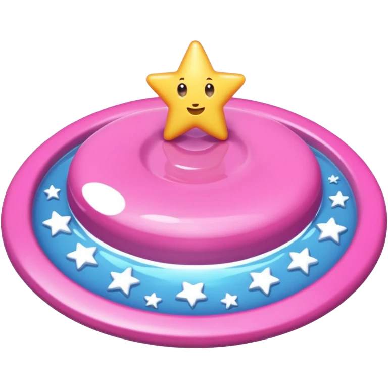 Pink waterhole with star in the middle top emoji