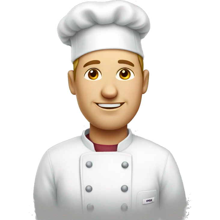 A male white chef who is visibly pregnant  emoji