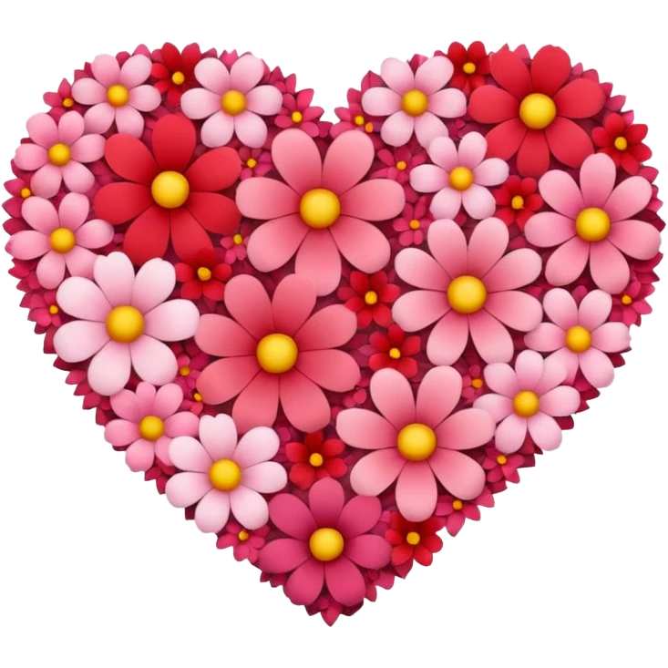 a heart made of flowers emoji