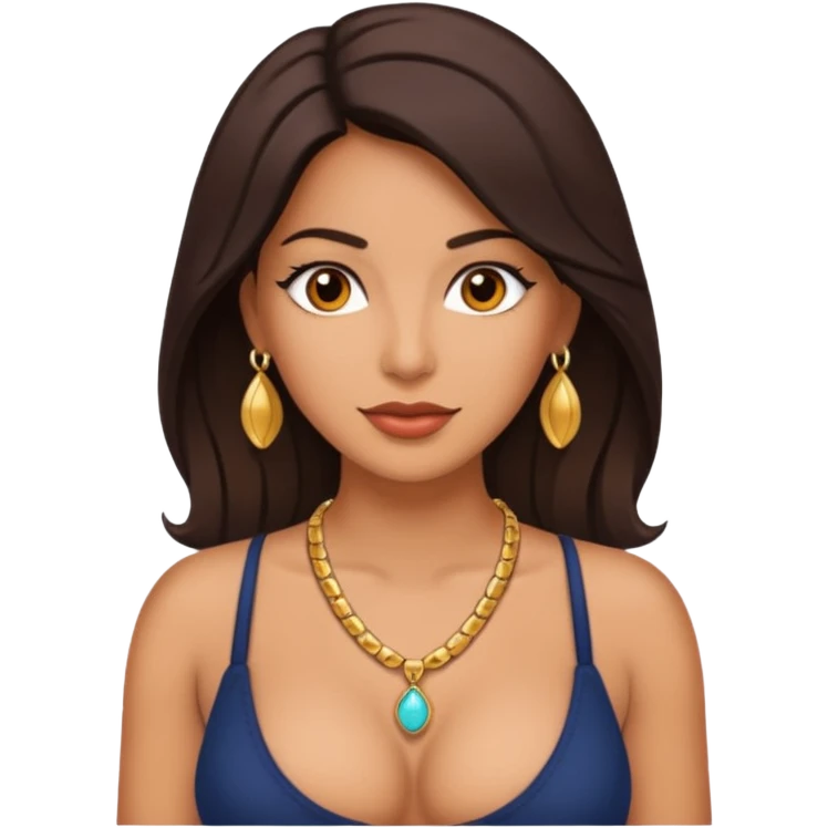 Latina with boobs showing emoji