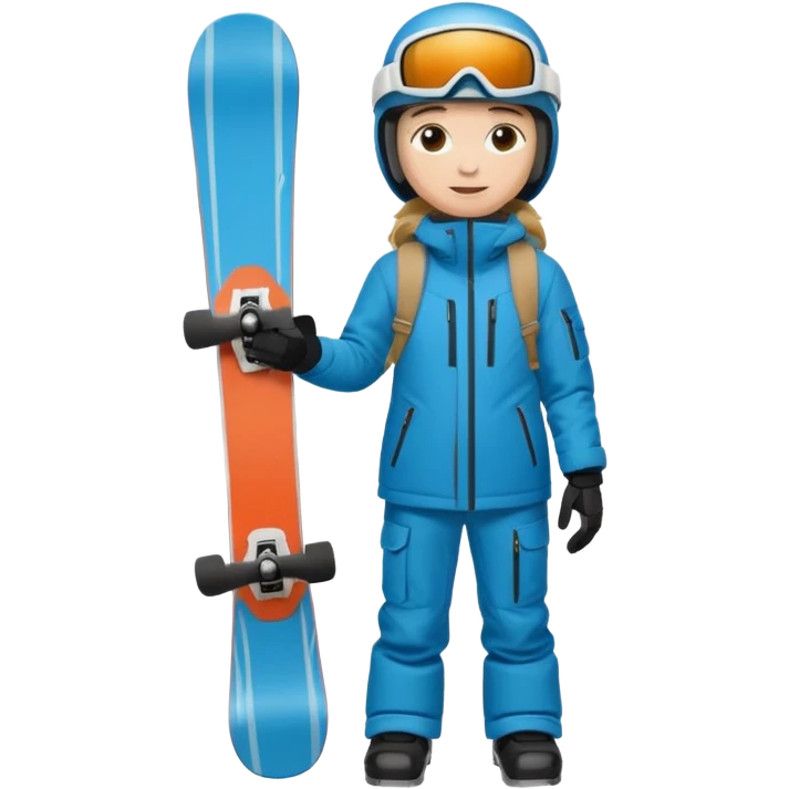 Snowboarder hold emoji