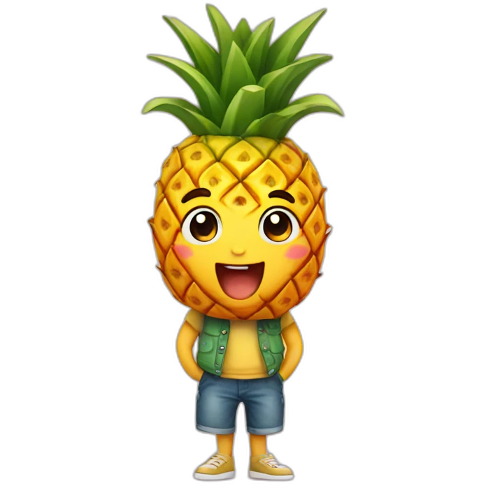 cute pinapple charcter emoji