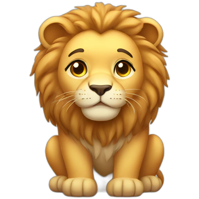 Cute little chubby Lion  emoji