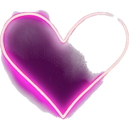 Neon heart emoji