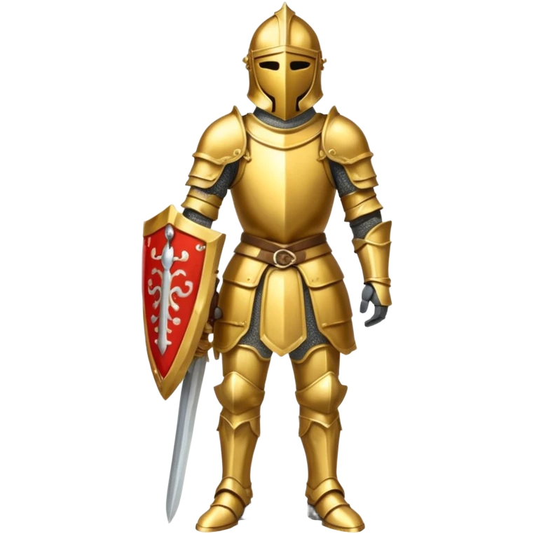 a knight in gold armor emoji