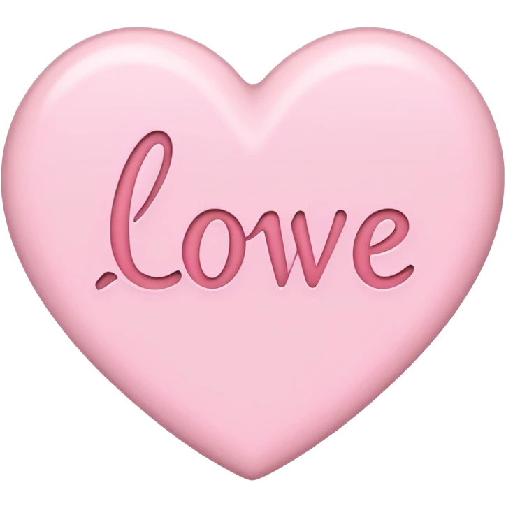 Pastel pink sing say "love" emoji