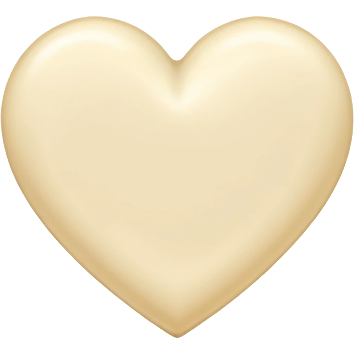 Cream heart emoji