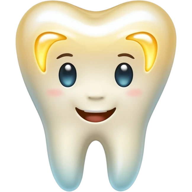 healthy tooth with a healing aura emoji