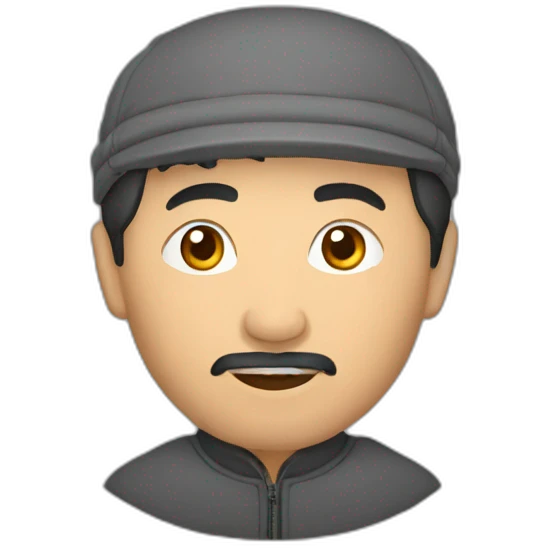 Kyrgyz man with kalpak emoji