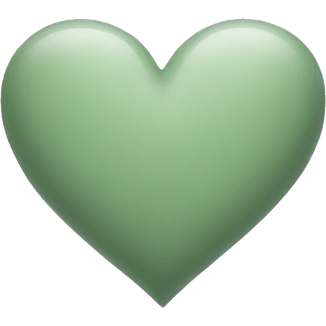 sage green heart emoji