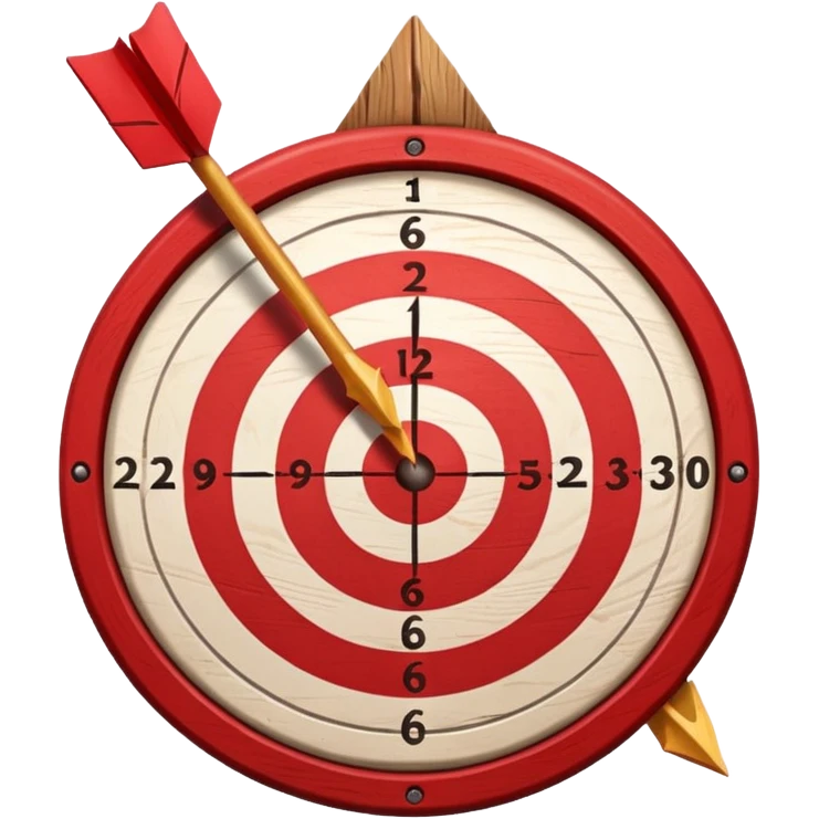 Angled target with an arrow in the center emoji