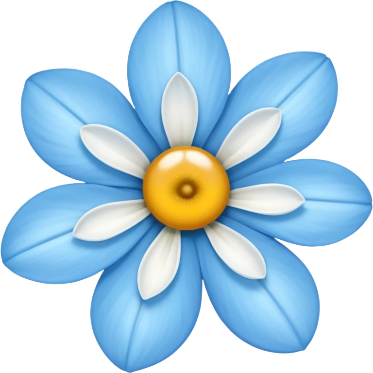 light blue  flower with a white center emoji