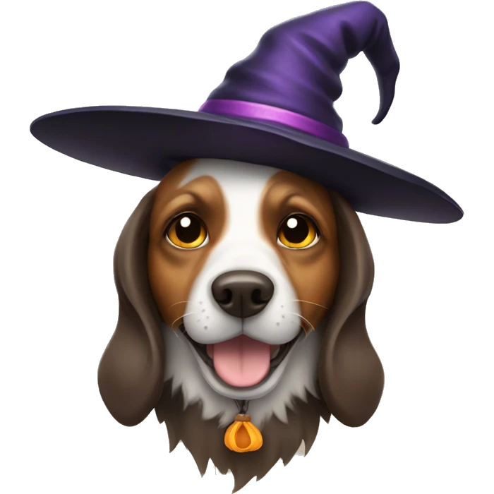 dog with witch hat emoji