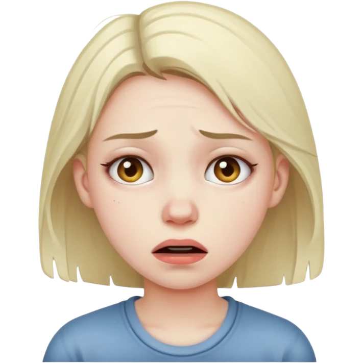 girl strangling herself emoji