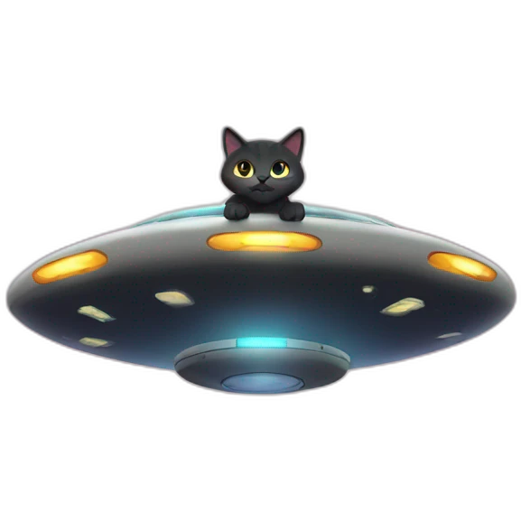 ufo abducting cat emoji