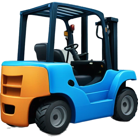 Blue forklift side profile emoji