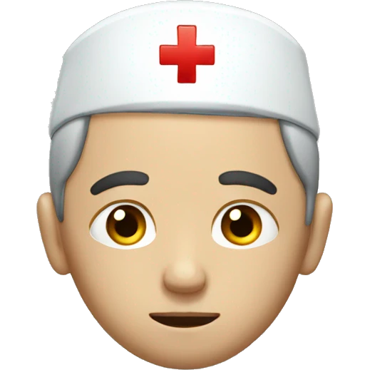sad white man who is a nurse emoji