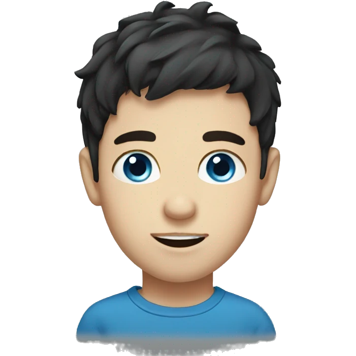 Boy with blue eyes and dark hair emoji